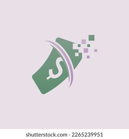 Financial technology logo design concept. Finance logo template. Fintech logo for business