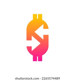 Financial technology logo design concept. Finance logo template. Fintech logo for business