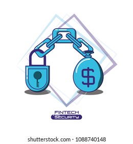 financial technology security icons