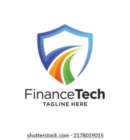 Financial technology security logo design