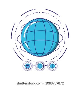 financial technology set icons
