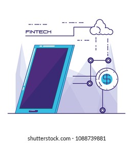 financial technology set icons
