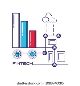 financial technology set icons