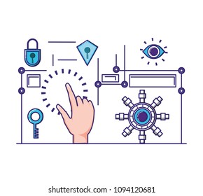 financial technology set icons