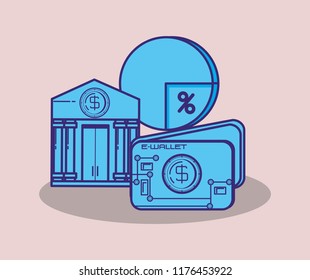 financial technology set icons