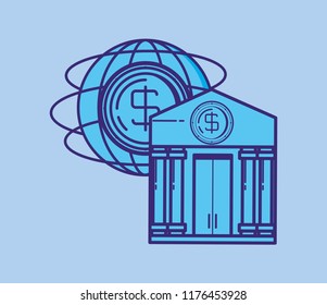 financial technology set icons