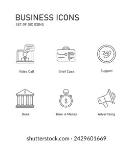 Financial Technology Vector Icon Collection