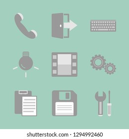 Financial theme. Vector icon set.