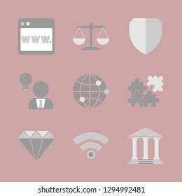Financial theme. Vector icon set.