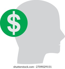 Financial Thinking and Money Mindset Icon