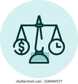 Financial time, illustration, vector on a white background.