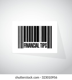 financial tips barcode upc code sign concept illustration design graphic