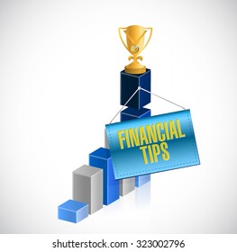 financial tips business graph sign concept illustration design graphic