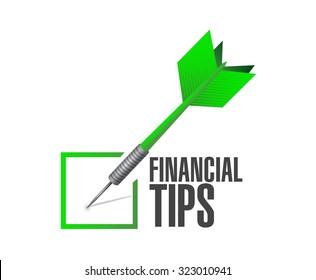 financial tips check dart sign concept illustration design graphic