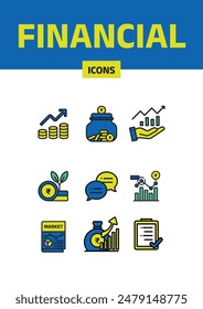 Financial Toolbox: Essential Icons for Websites and Apps.