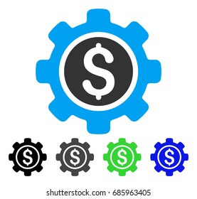 Financial Tools flat vector pictograph. Colored financial tools gray, black, blue, green pictogram versions. Flat icon style for web design.