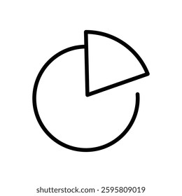 Financial tracking icon with pie chart design for budget management, expense monitoring, and smart money planning.
