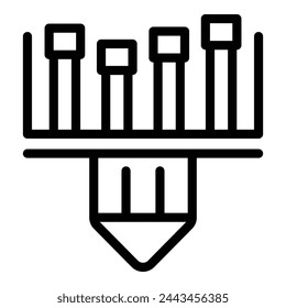 Financial trade icon outline vector. Monetary graph. Currency narrow