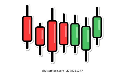 Financial trading chart candlestick pattern