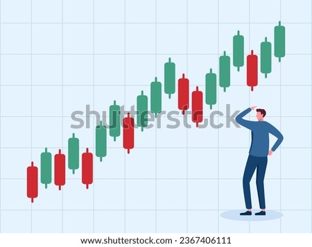 Financial trading graph, Businessman analyze Financial market business. Traders manage investment fund vector illustration