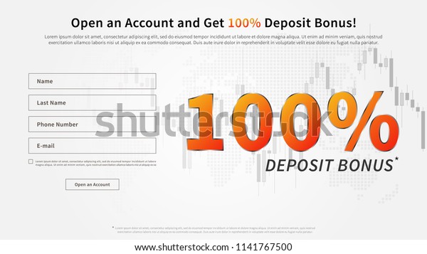 Financial Trading Web Page Vector Banner !   Stock Vector Royalty Free - financial trading web page vector banner forex trading webpage with registration form layout