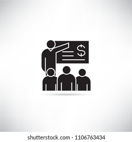 financial training concept icon