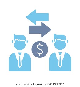 ícone da linha de conceito de transação financeira. Ilustração de elemento simples. design de símbolo do outline da transação financeira.