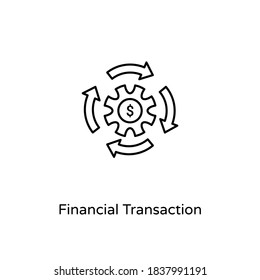 Financial Transaction icon in vector. Logotype