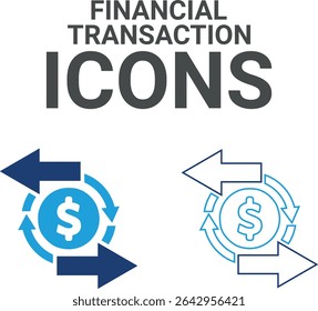 Financial transaction icons, Line art Vector illustration in thin line modern style of inspection-related icons: documentation, auditor, Audit icon set. Accounting line icons collection.