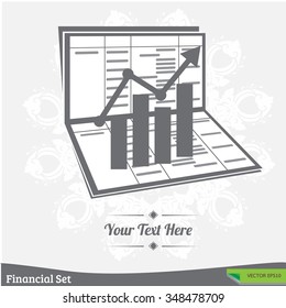 financial transactions with exchange logo.