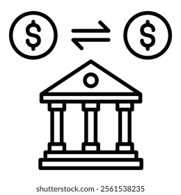 Financial Transactions Icon Element For Design
