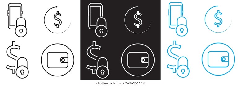 Financial transactions  icon.  Vector for websites, mobile interfaces, presentations, banner, visual branding etc. Vector illustration. isolated on white and black background. EPS 10