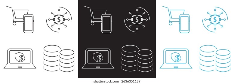 Financial transactions  icon.  Vector for websites, mobile interfaces, presentations, banner, visual branding etc. Vector illustration. isolated on white and black background. EPS 10