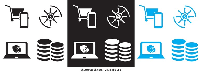Financial transactions  icon.  Vector for websites, mobile interfaces, presentations, banner, visual branding etc. Vector illustration. isolated on white and black background. EPS 10