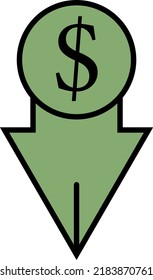 Transferencia financiera, ilustración, vector sobre fondo blanco.