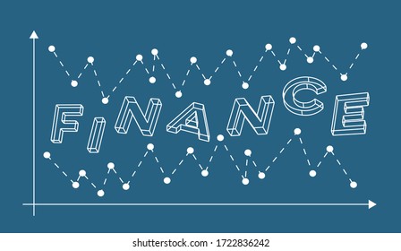 Gráfico de tendencias financieras. Ilustración abstracta vectorial.
