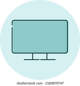 TV financiera, ilustración, vector sobre fondo blanco.