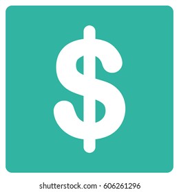 Financial vector icon. Flat cyan symbol. Pictogram is isolated on a white background. Designed for web and software interfaces.