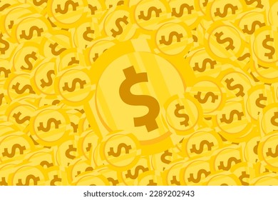 financial vector illustration, profit, wallet, money, gold coins. suitable for business and finance, banner.