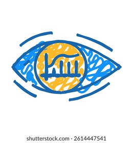 financial vision doodle icon sketch vector. financial vision sign. isolated symbol illustration