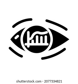 financial vision glyph icon vector. financial vision sign. isolated contour symbol black illustration