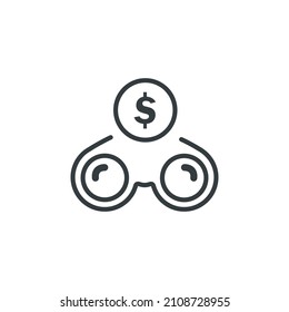 Financial Vision Icon, Vector Financial Vision Icon, Vector Illustration