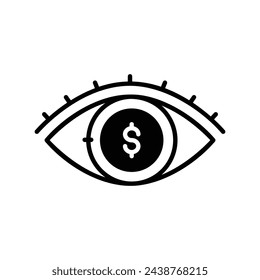 Financial Vision icon vector strock illustration
