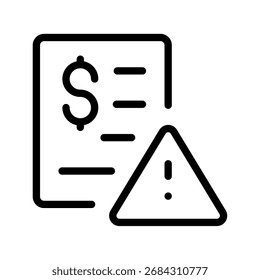 Symbol für Finanzwarnung mit Dollarsymbol und Warnzeichen