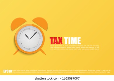 Financial Wealth Concept-Tax time with retro clock