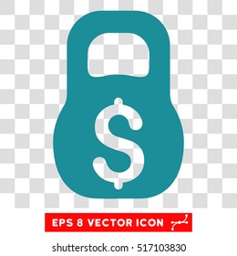 Financial Weight EPS vector icon. Illustration style is flat iconic soft blue symbol.