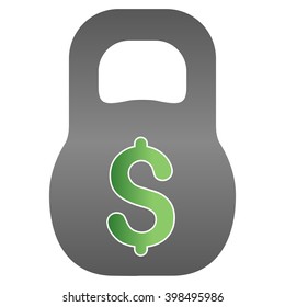 Financial Weight vector toolbar icon for software design. Style is a gradient icon symbol on a white background.