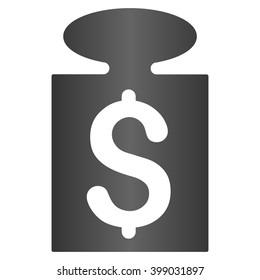Financial Weight vector toolbar icon for software design. Style is a gradient icon symbol on a white background.