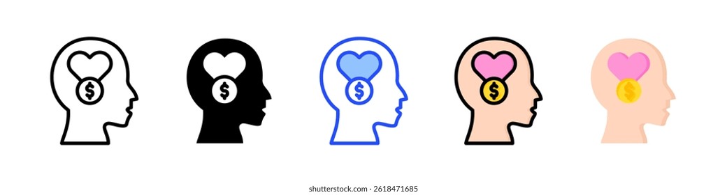 Financial Wellbeing Icon Collection With Multiple Styles