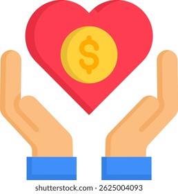 Financial Wellbeing Icon Flat Vector Illustration